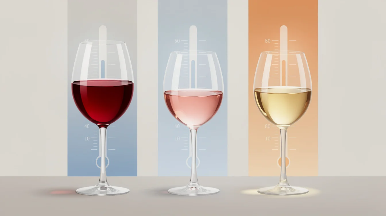 Temperatura ideal para servir vinho tinto, branco e rosé corretamente